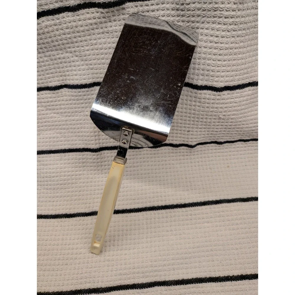 Vintage Heuck Stainless Steel Spatula Cream Melamine Retro Mid-Century